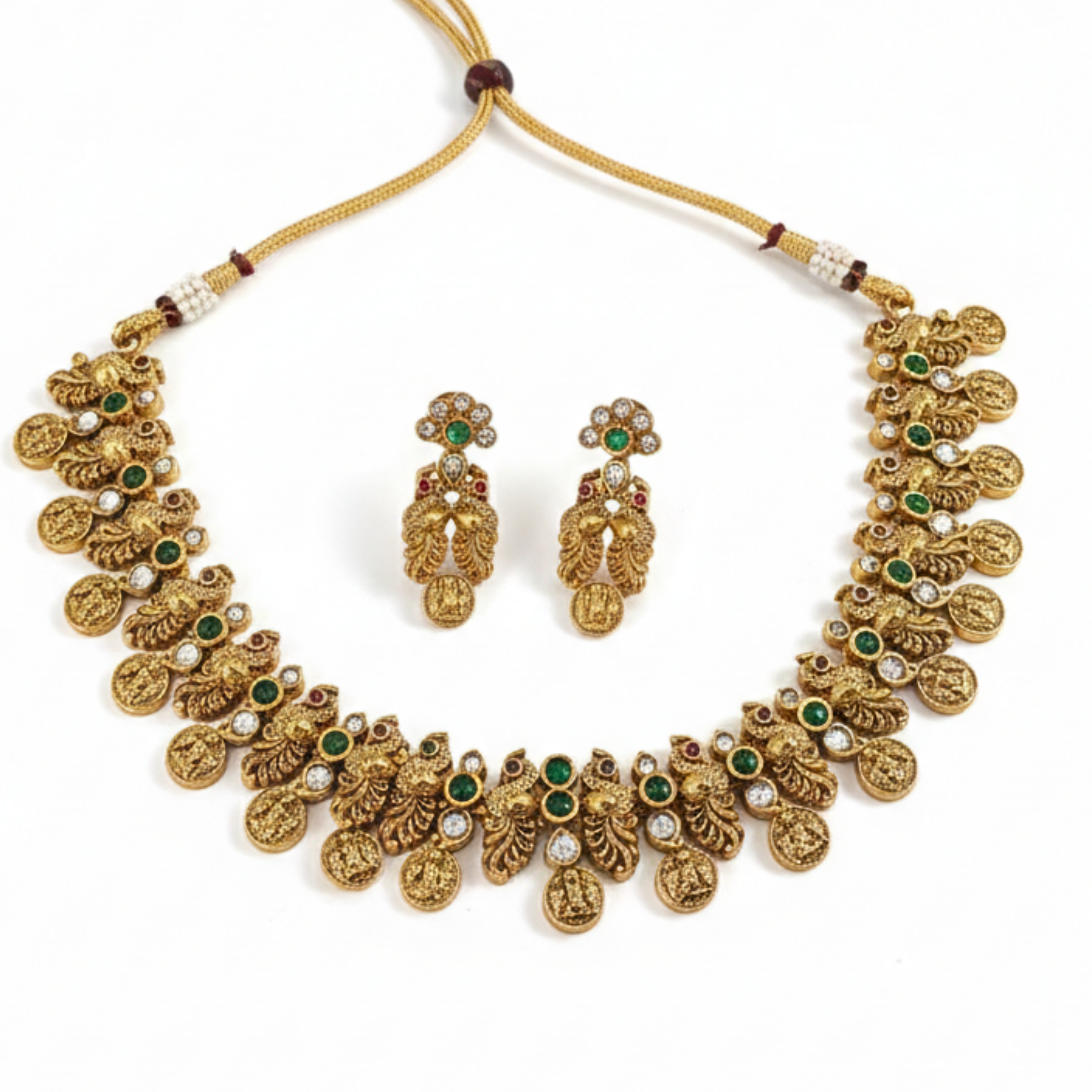 Antique Matte Gold Finish - Jewellery for women Necklace Set​