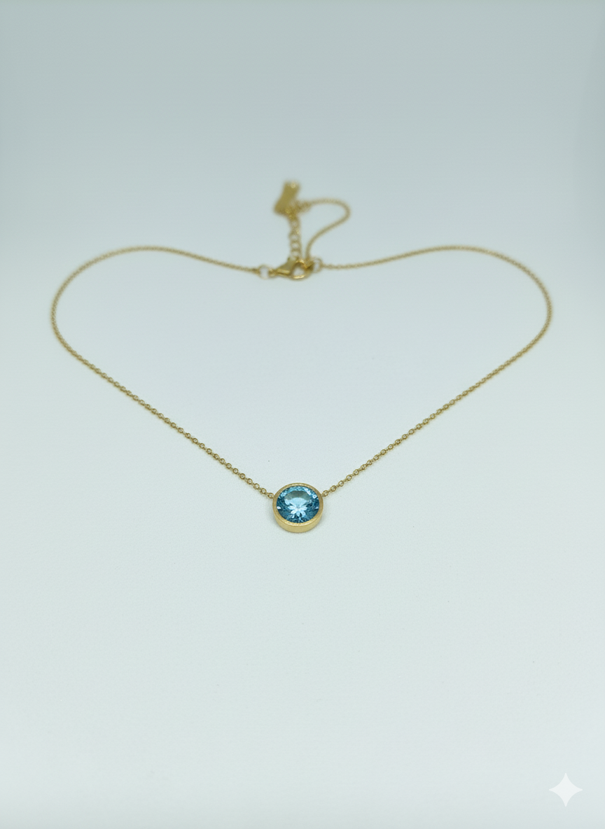 Forever Blue Charm Necklace