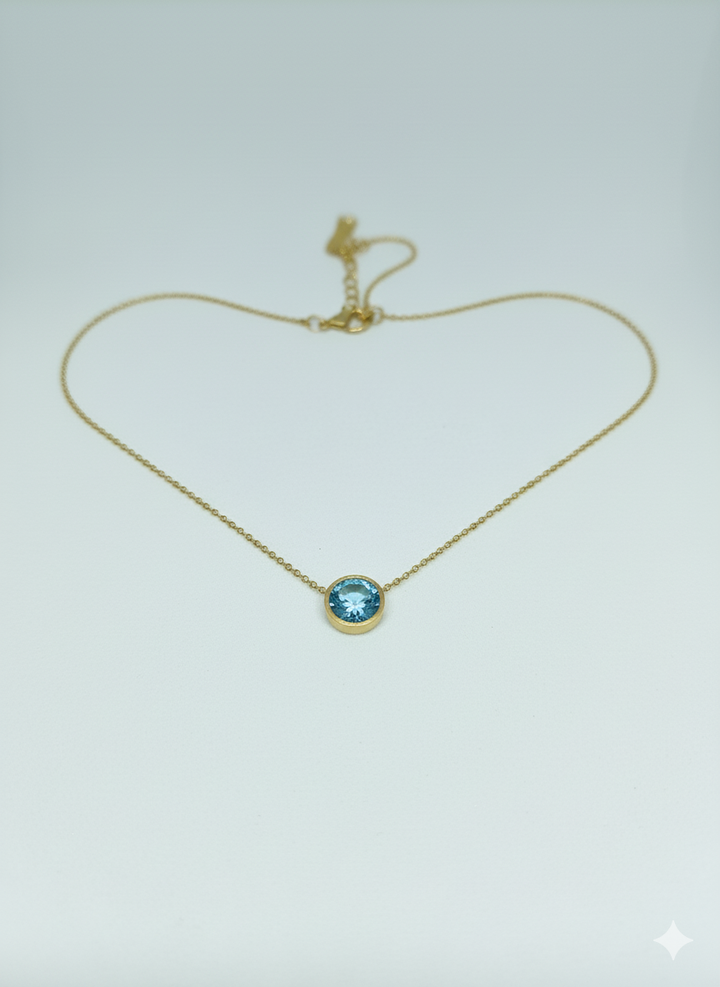 Forever Blue Charm Necklace