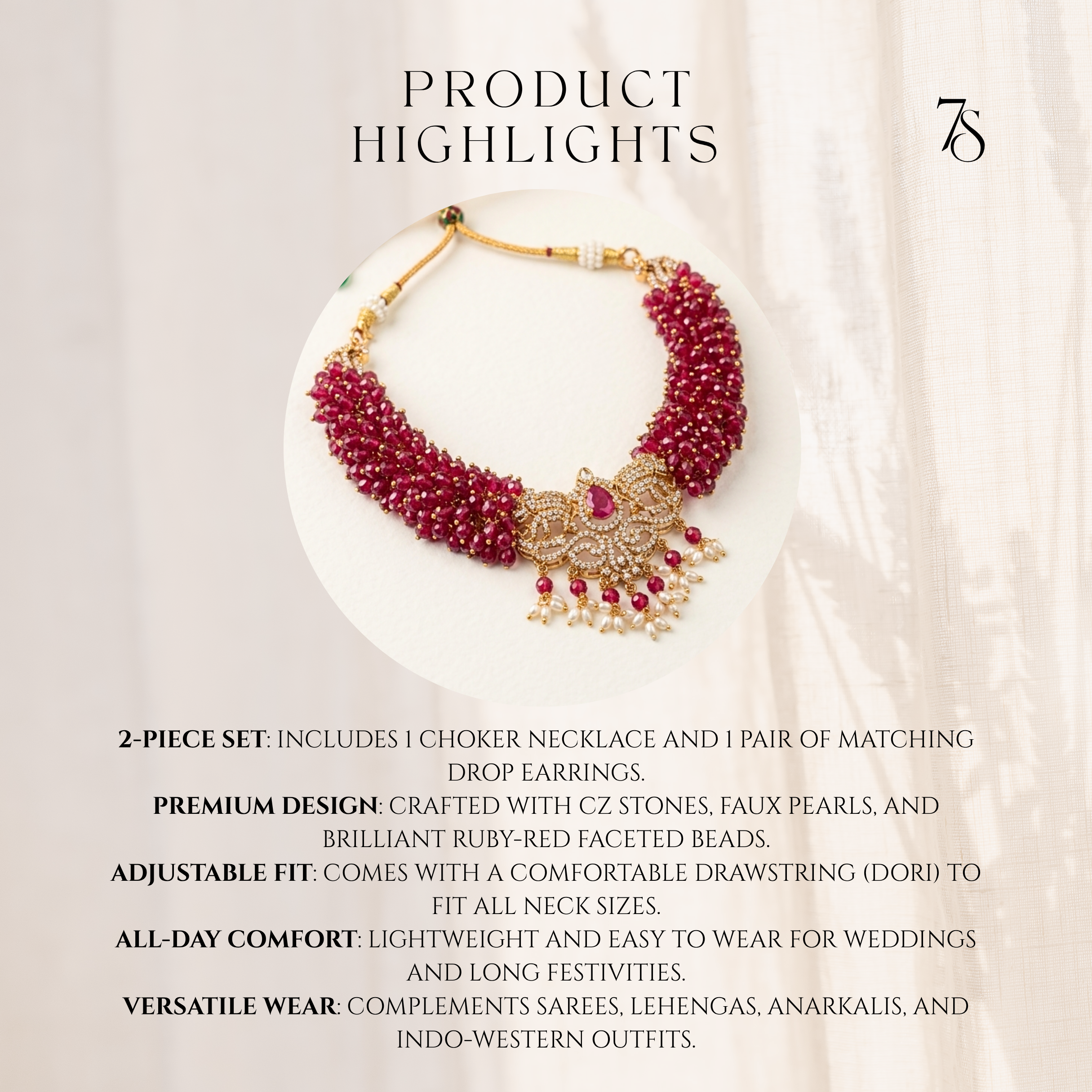 Gulaabi - Bead Necklace