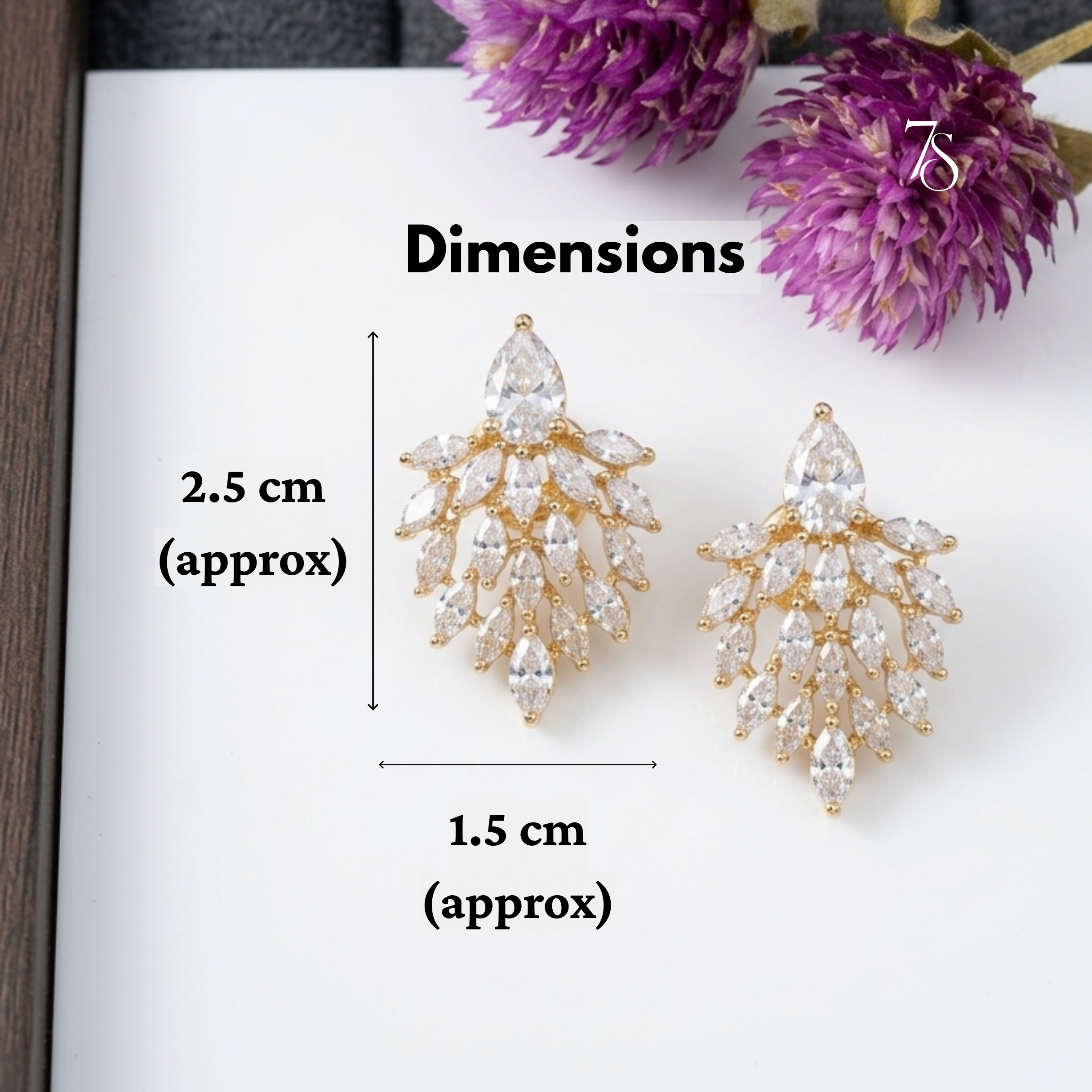 Cluster Stud Earrings for Women | AD Statement Studs