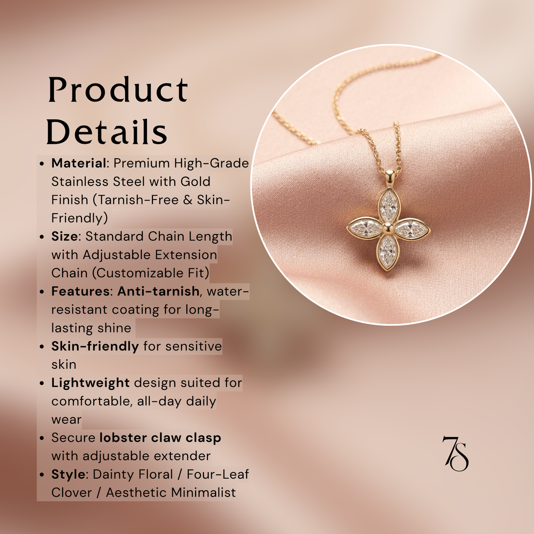 Lucky Bloom Petal Necklace