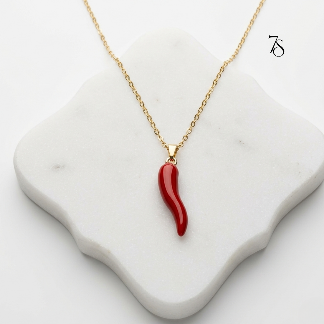 Spicy Red Chilli Pendant Necklace