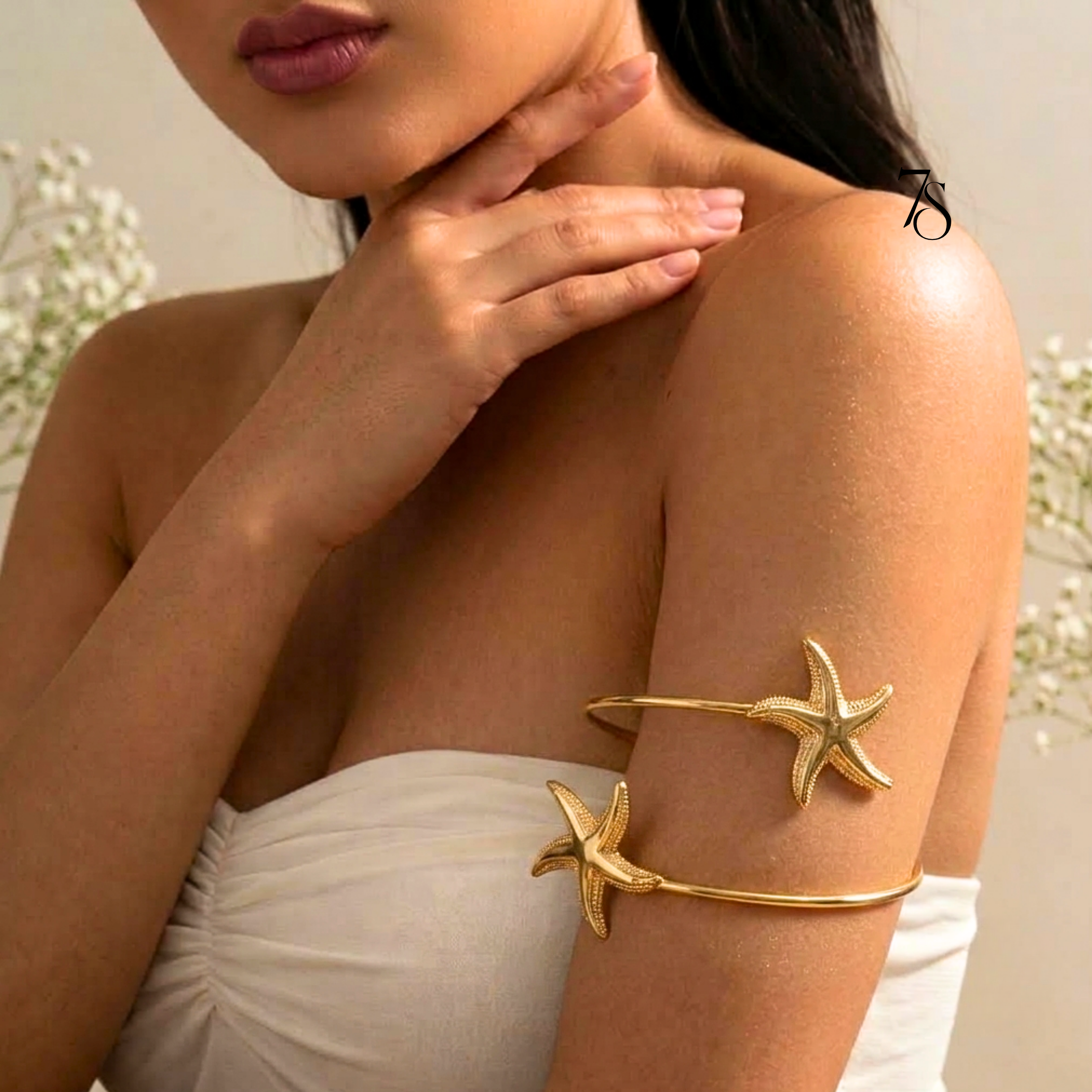 Gold StarFish Arm Cuff Bracelet