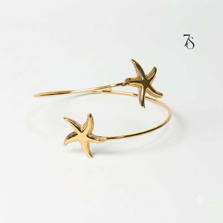 Gold StarFish Arm Cuff Bracelet