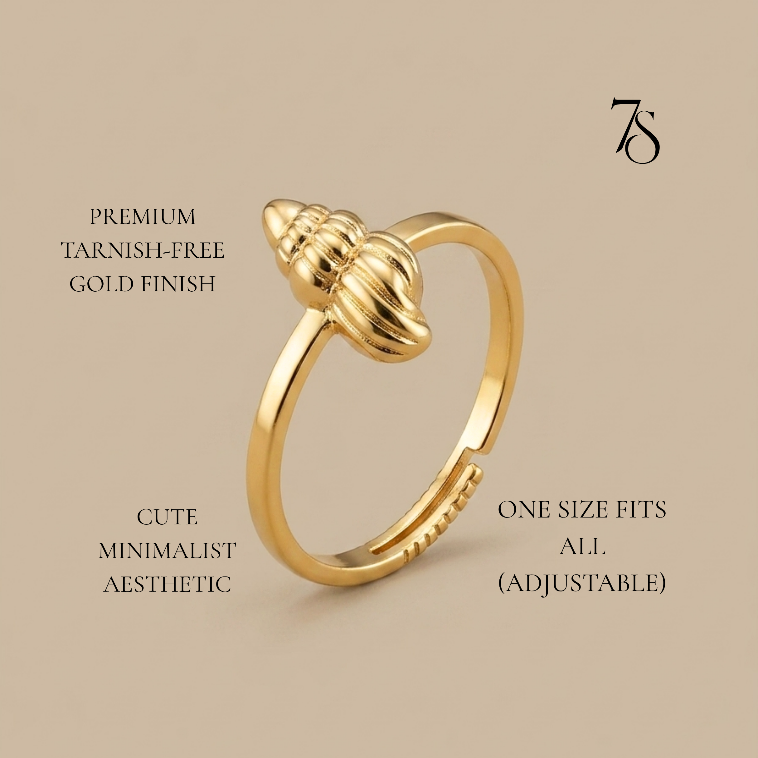 Sea Shell Adjustable Ring