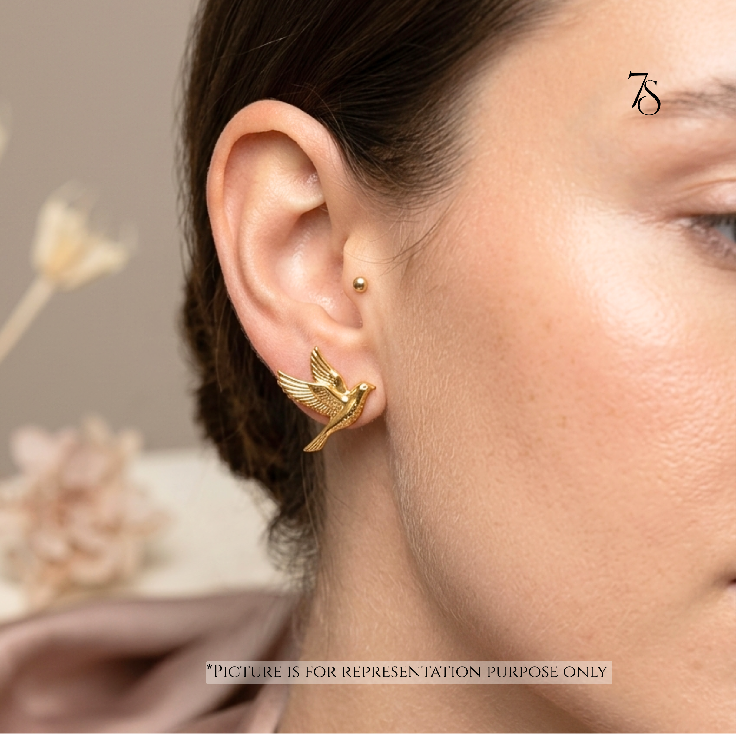 Songbird Anti-Tarnish Gold Earrings