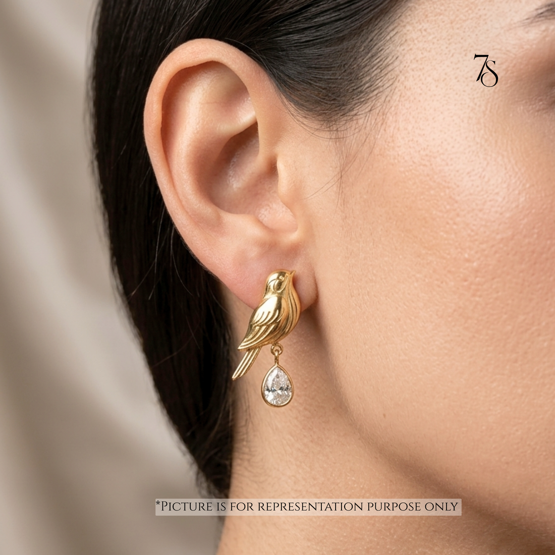 Songbird Anti-Tarnish Gold Earrings