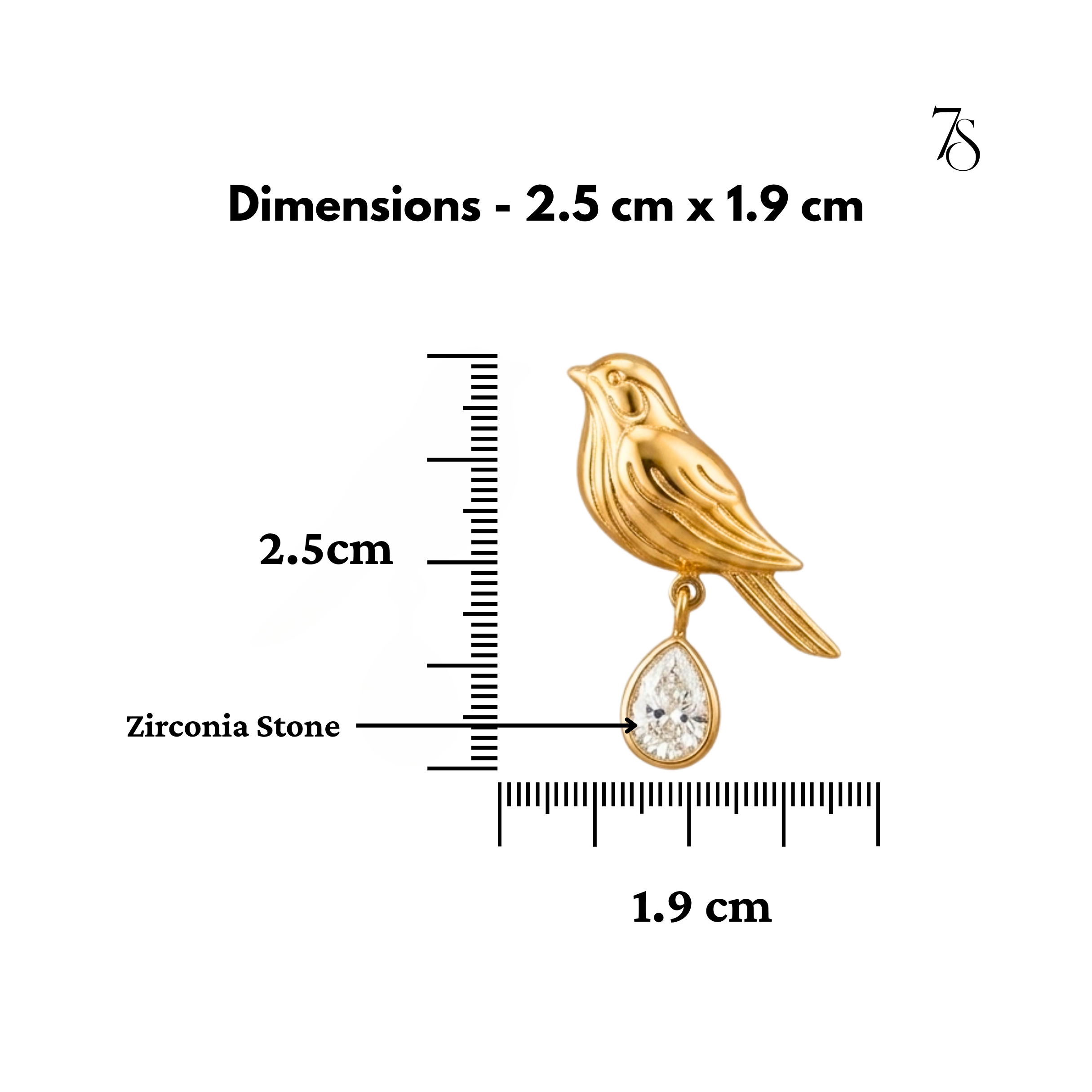 Songbird Anti-Tarnish Gold Earrings