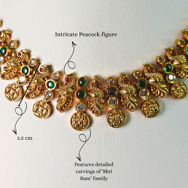 Antique Matte Gold Finish - Jewellery for women Necklace Set