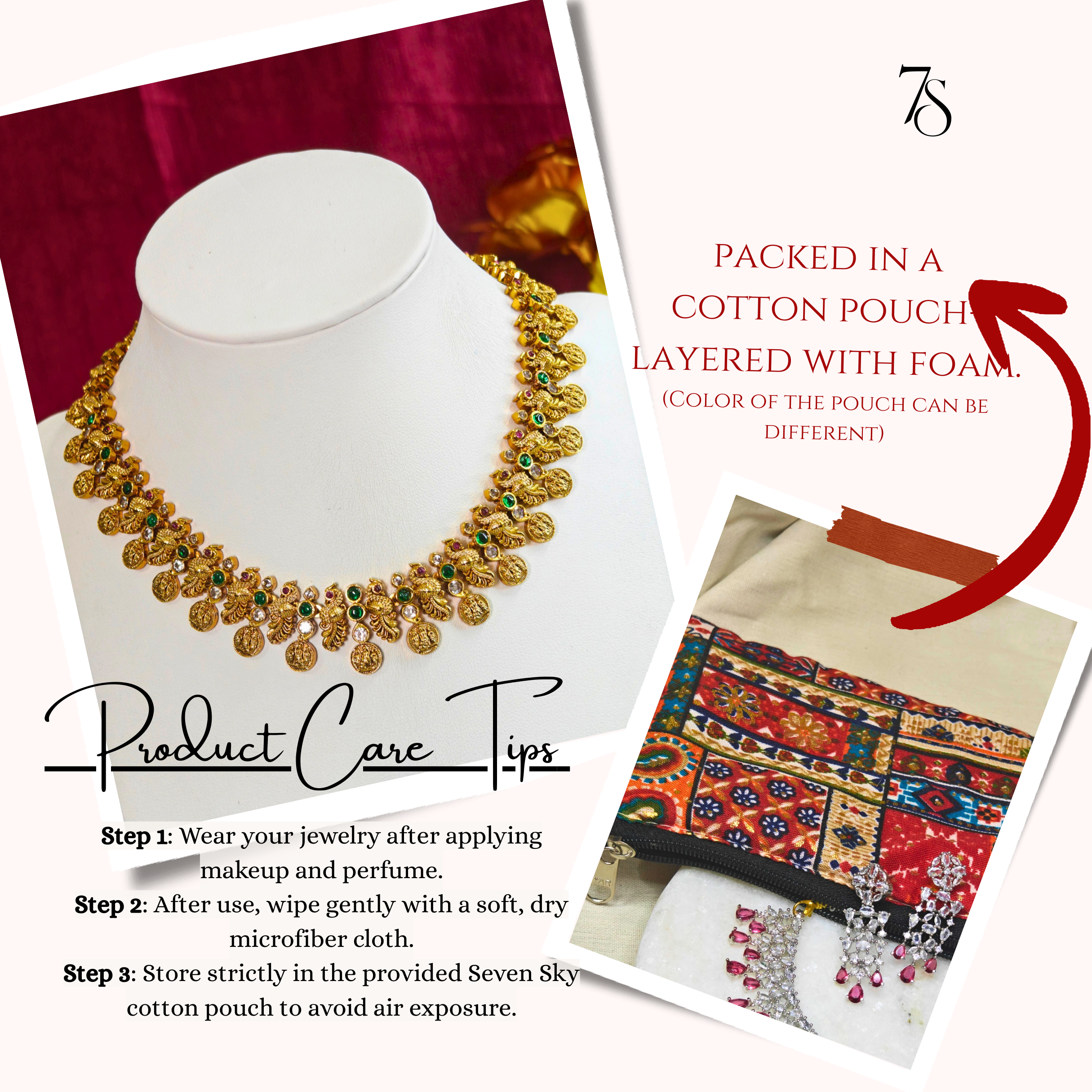 Antique Matte Gold Finish - Jewellery for women Necklace Set