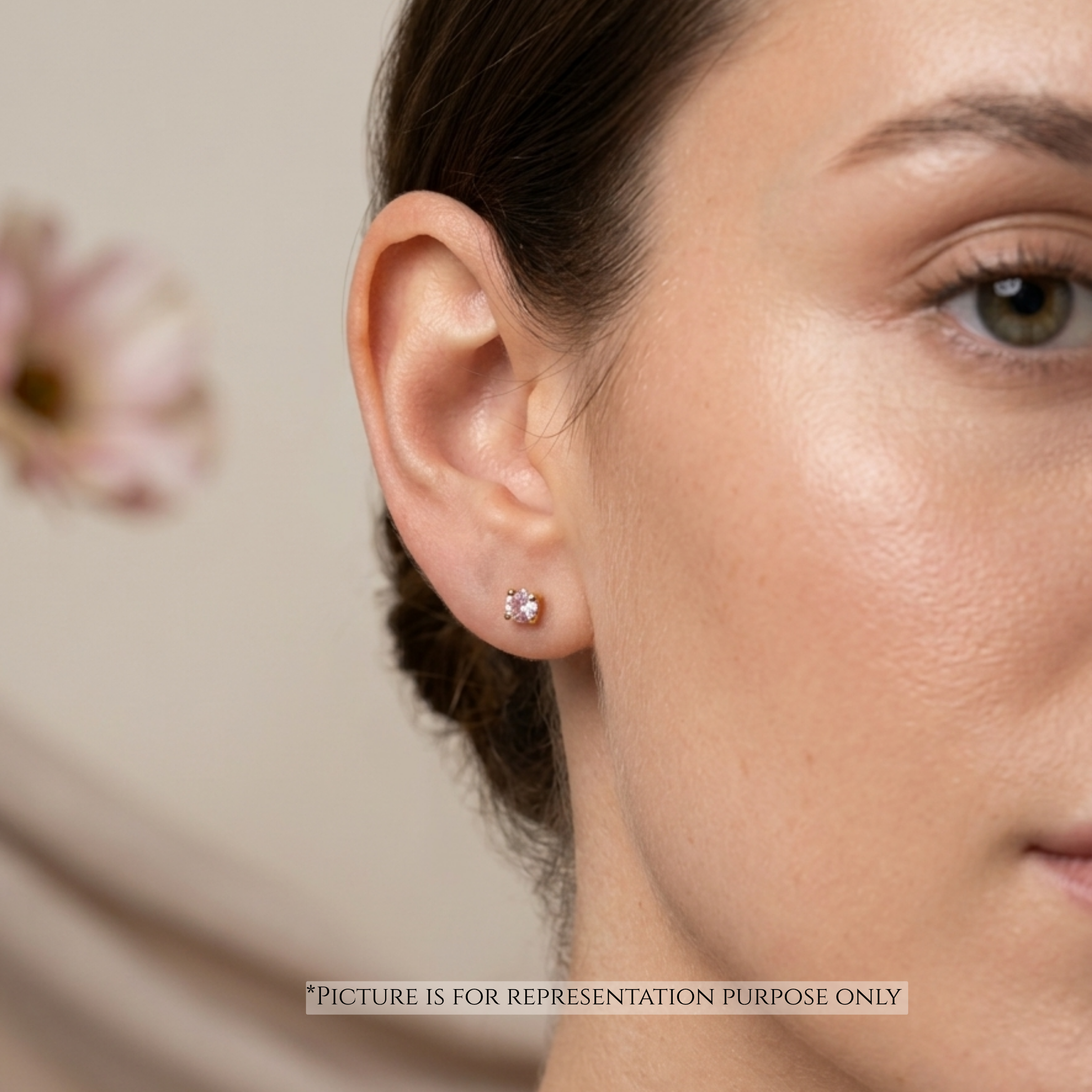 Mini Solitaire Flat-Back Stud Earrings - 6 colors