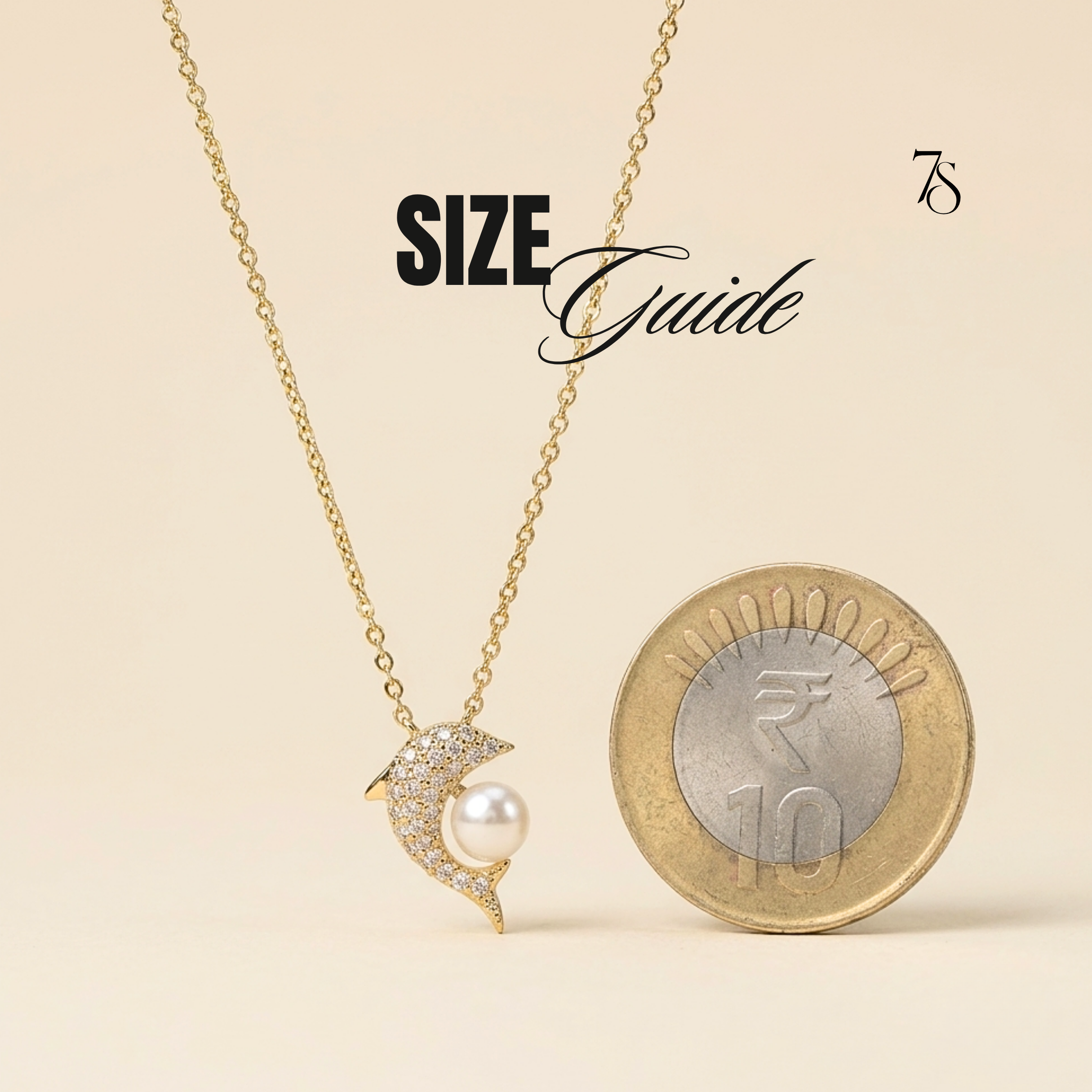 Dolphin Pearl Pendant Neckchain | Anti-Tarnish 18K Gold PVD Plated