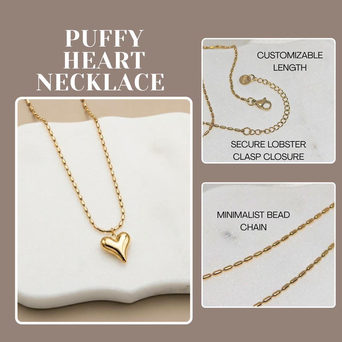 Puffy Heart Necklace