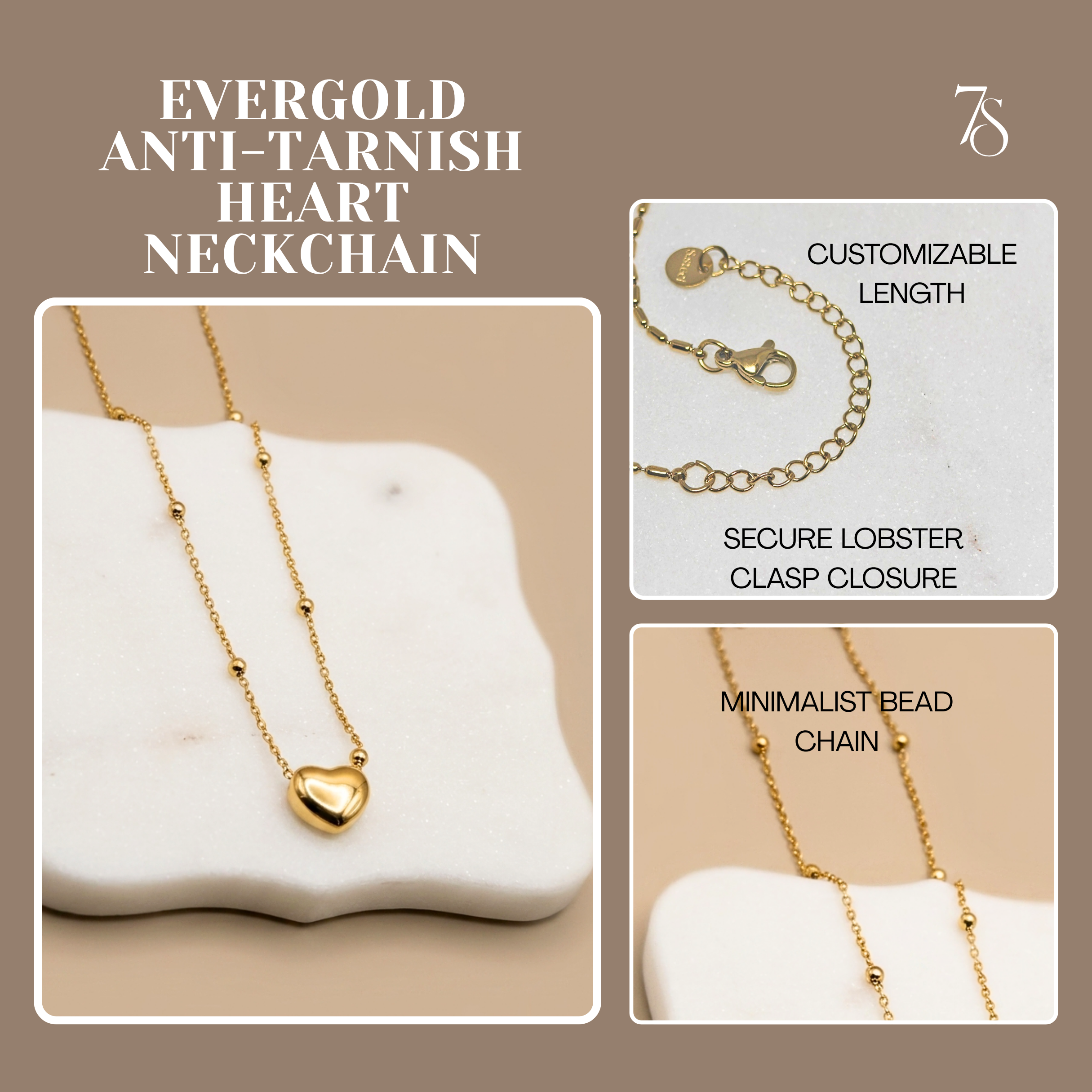 EverGold Anti-Tarnish Heart Pendant