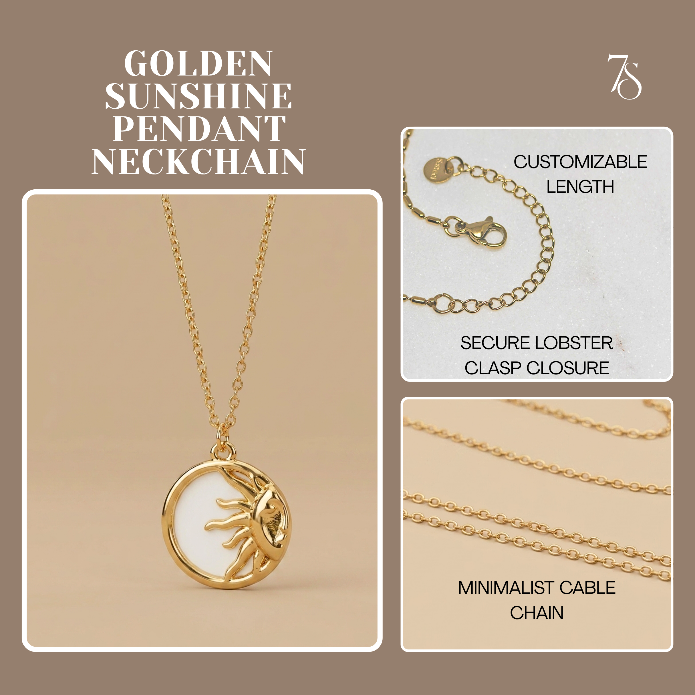 Golden Sunshine Pendant Neckchain