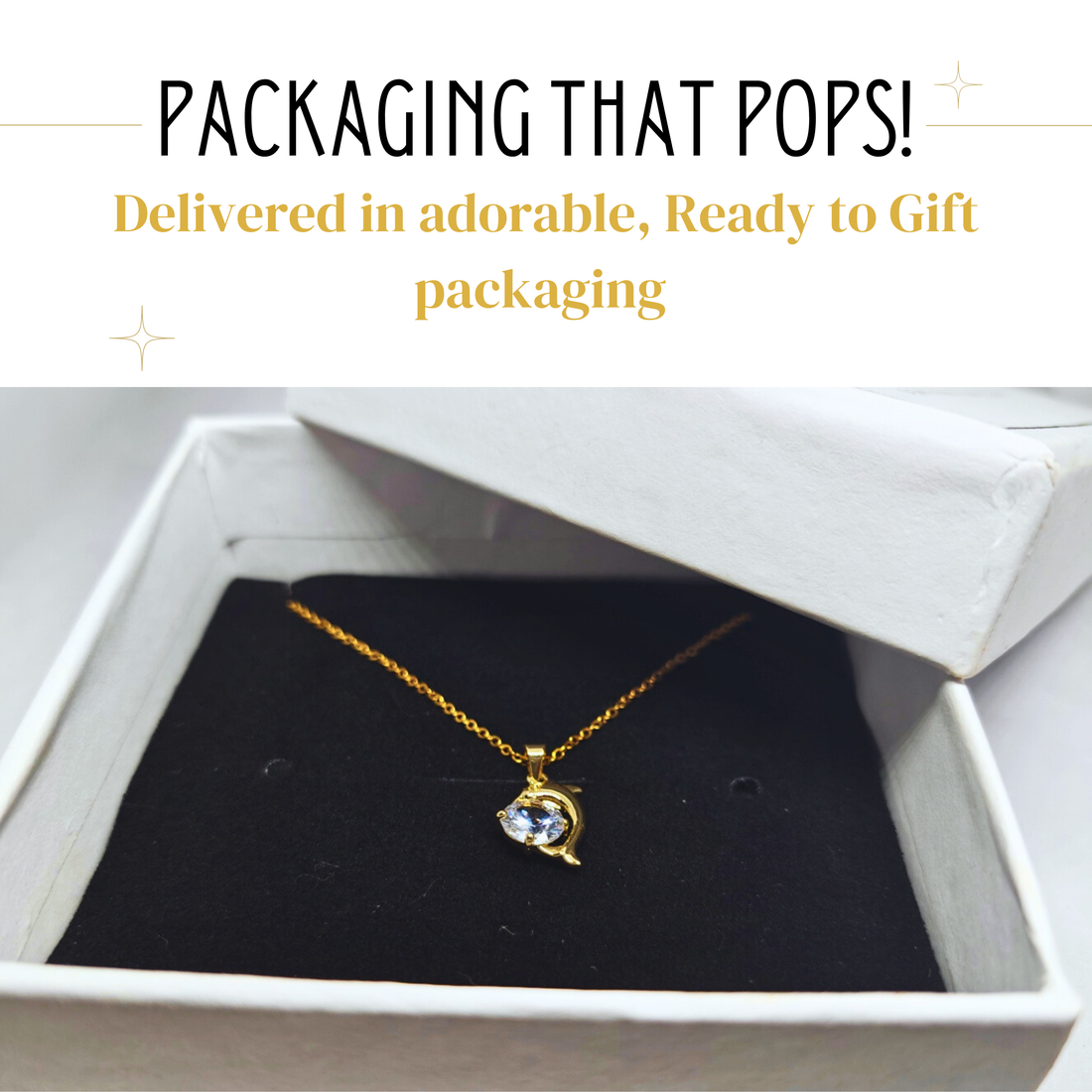 Dolphin Pendant Necklace - Tarnish-Free & Gold Plated