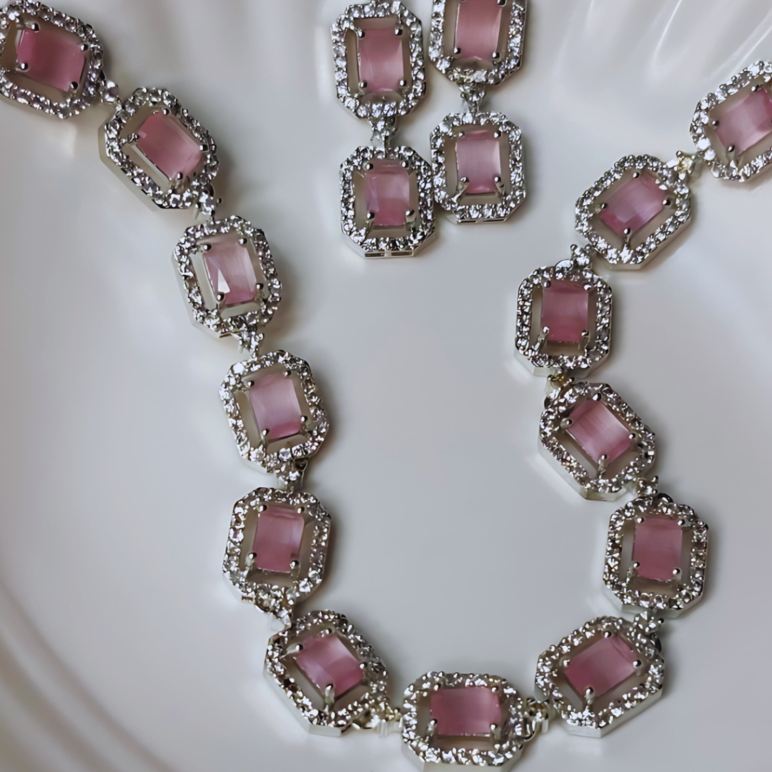 Meher Pink Blush Necklace Set