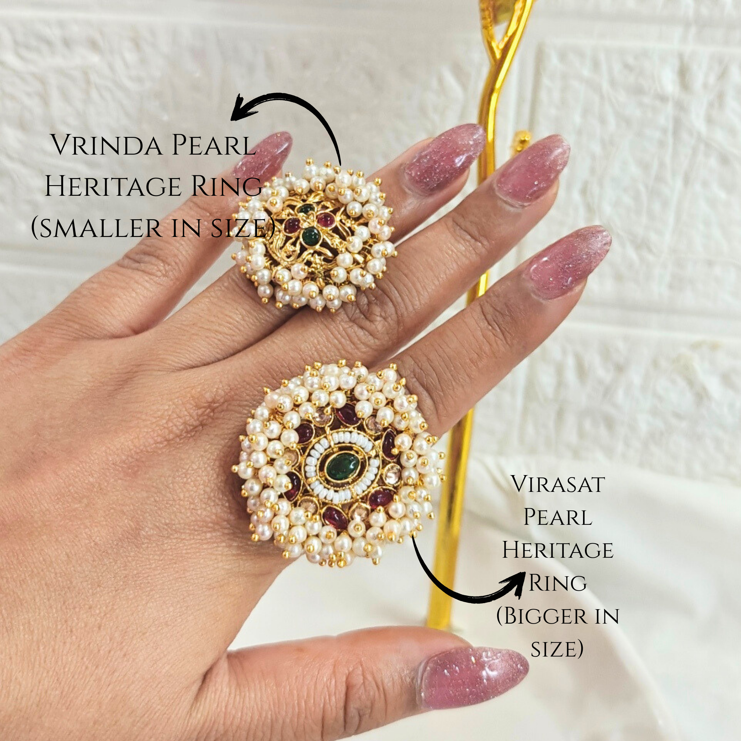 Floral Pearl Heritage Ring Collection