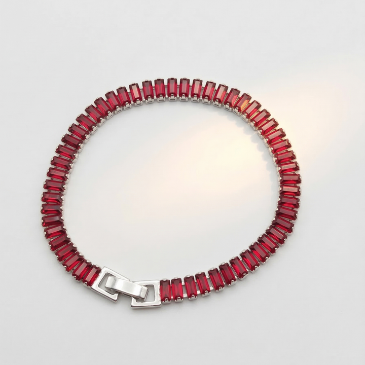 The Ruby Red Baguette Tennis Bracelet