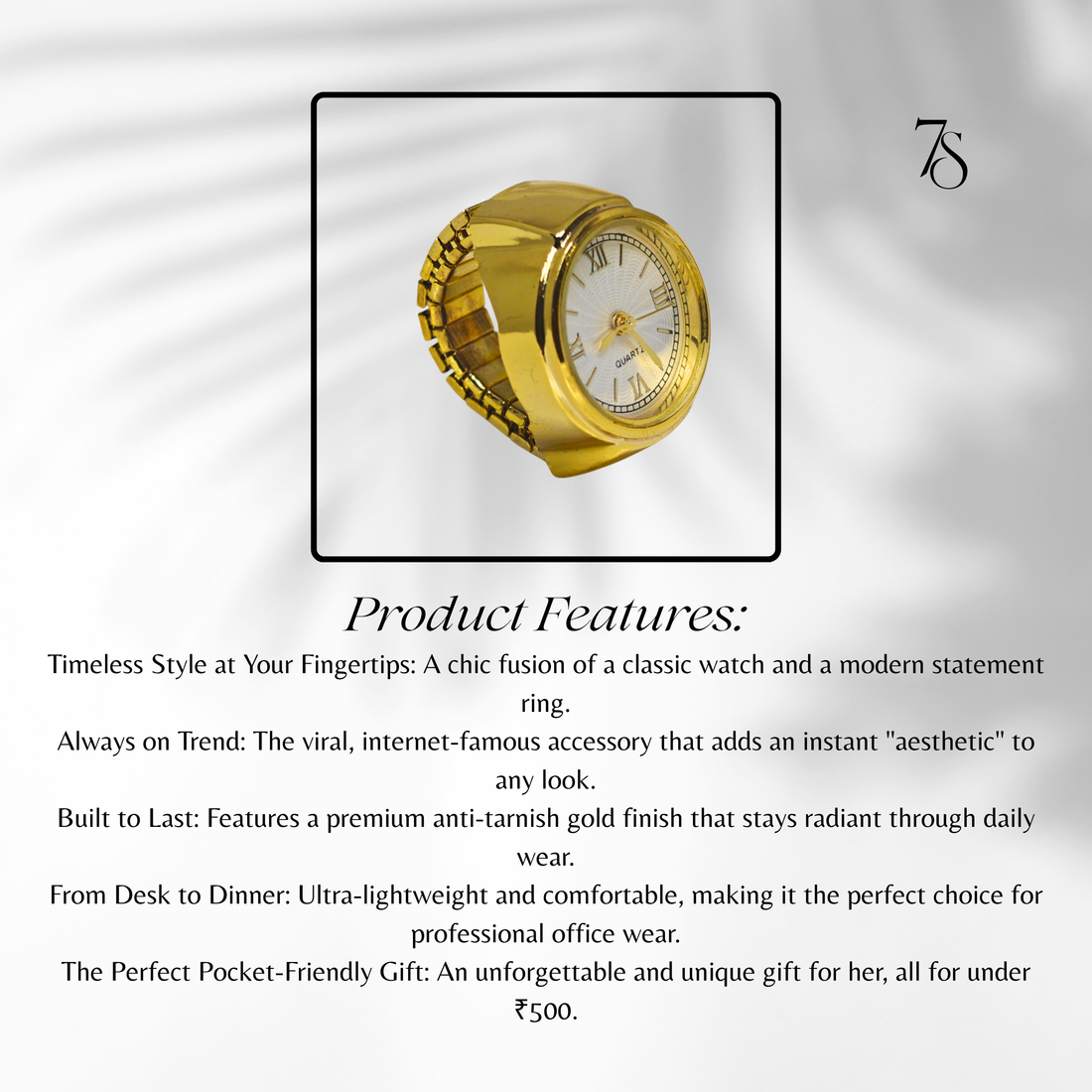 TinyTick : Analog Watch Ring for Women