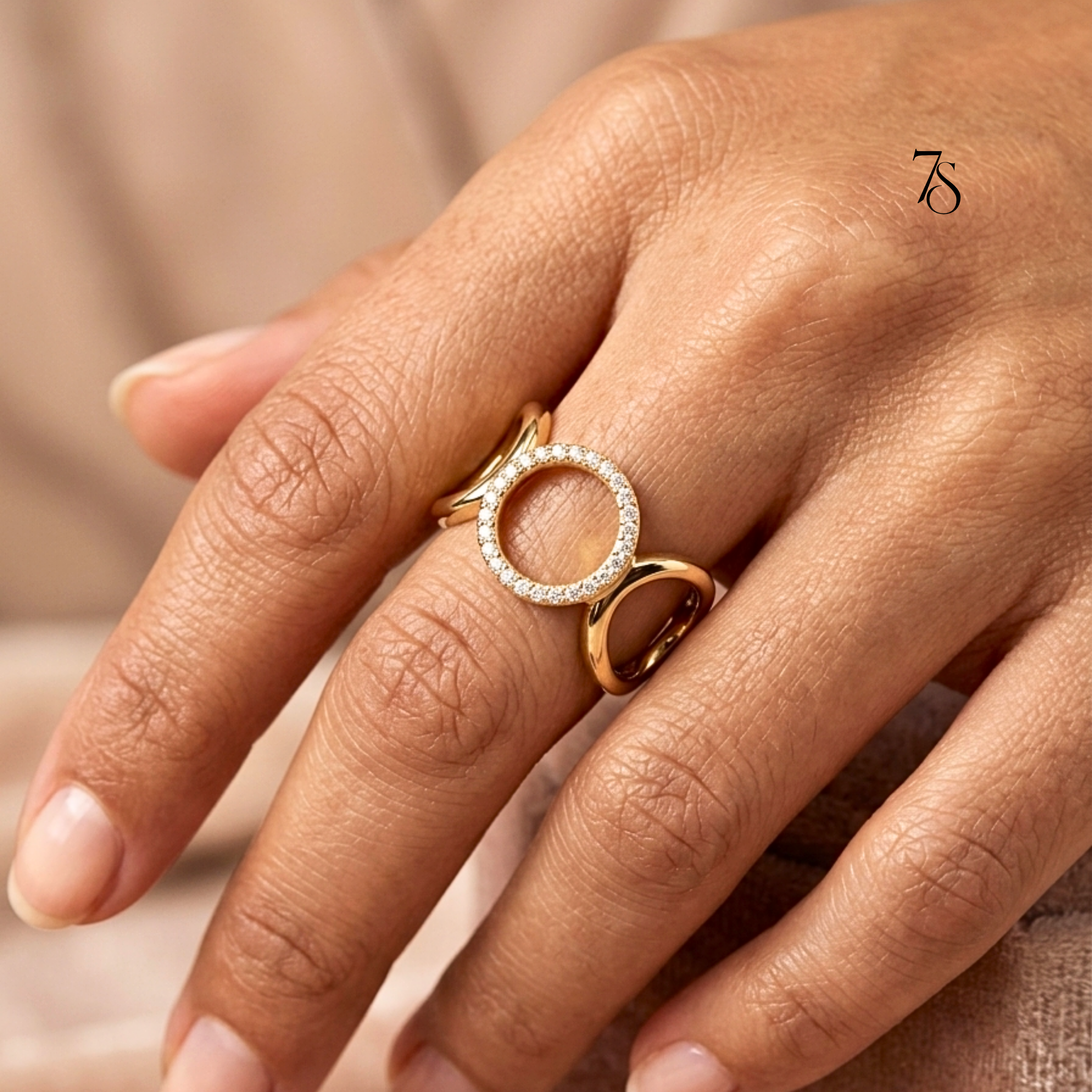 Open Circle Statement Ring