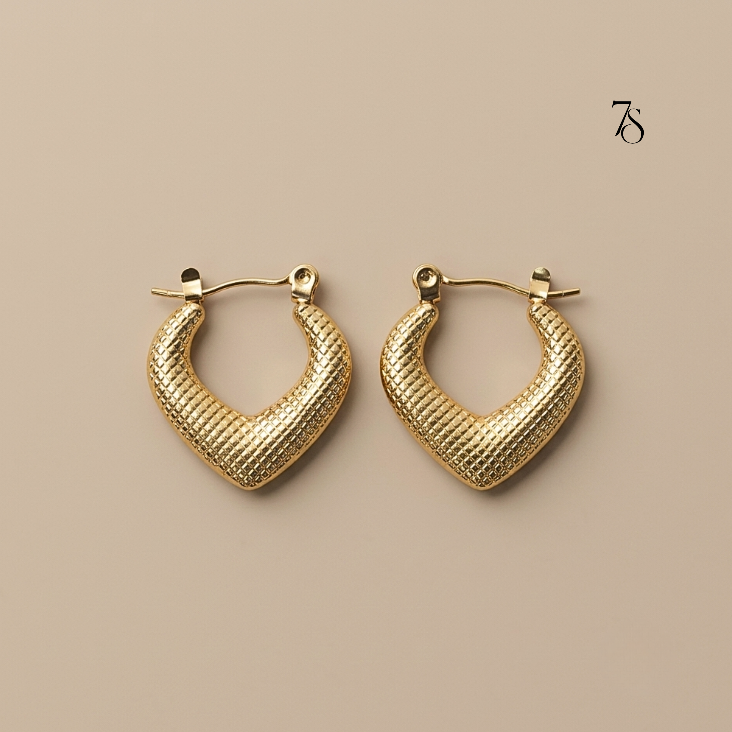 Aura 18K Gold Plated Stainless Steel Fan Hoop Earrings | Tarnish-Free Daily Wear