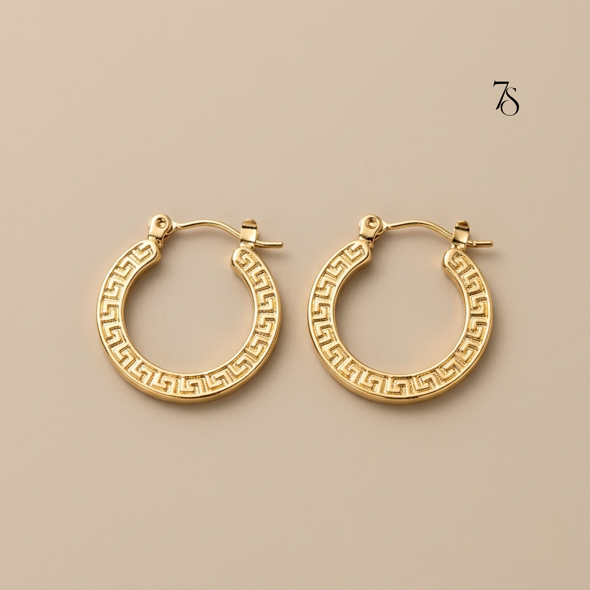 8K Gold Plated Hoop Earrings | Tarnish-Free Daily Wear