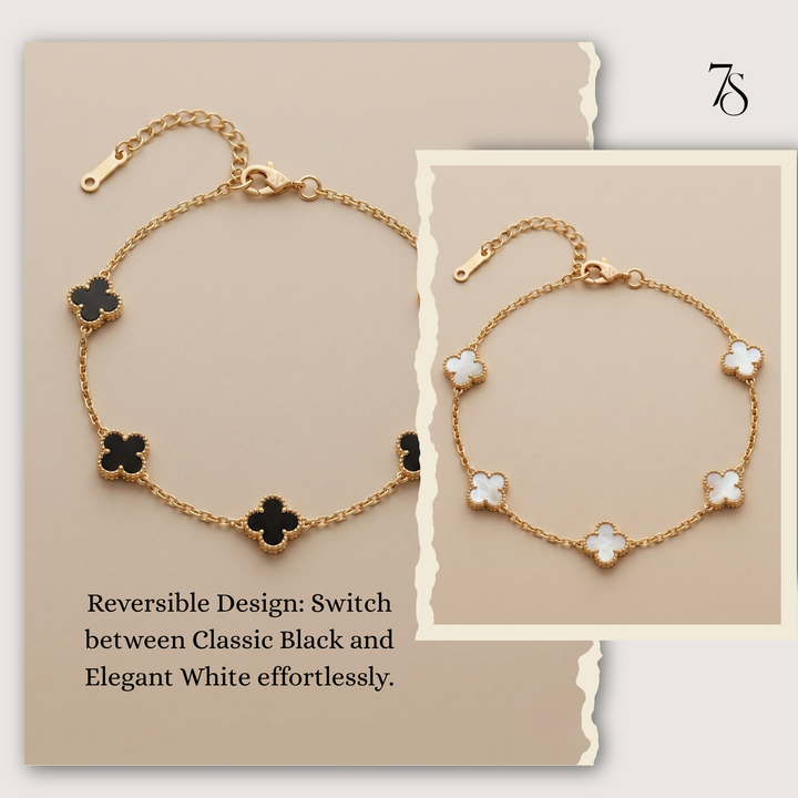 Reversible Clover Charm Bracelet