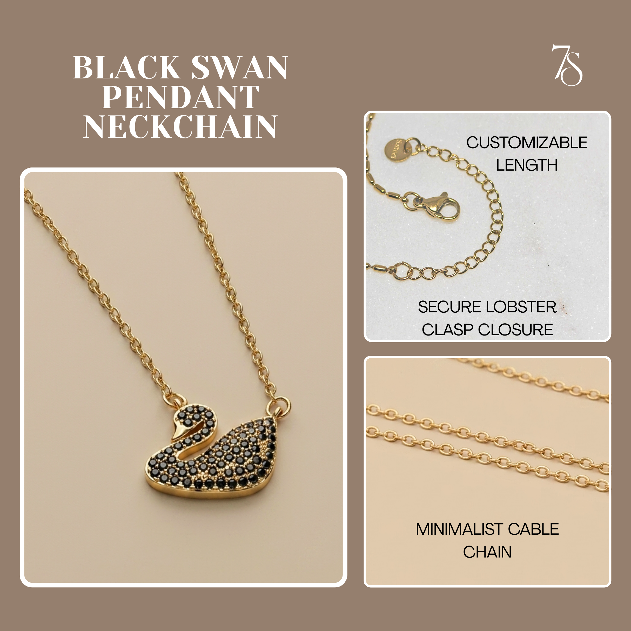 Black Swan Pendant Neckchain