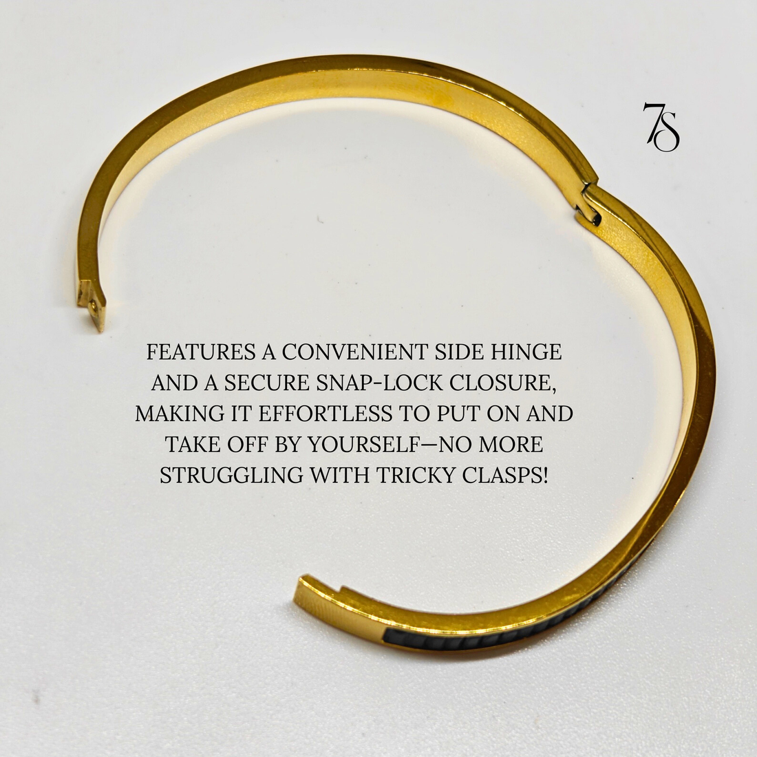 The Midnight Black Bangle Bracelet