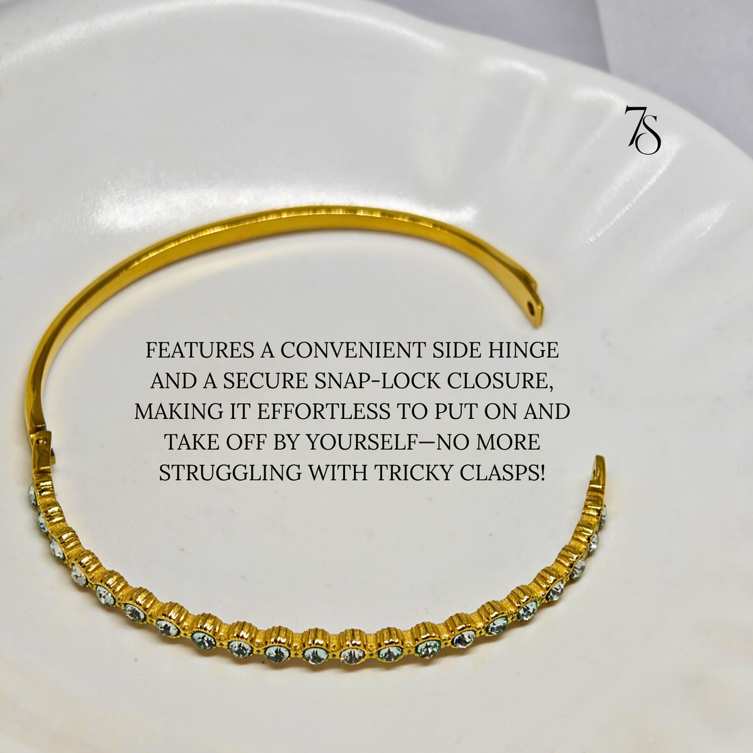 The Ethereal Glow Bangle Bracelet