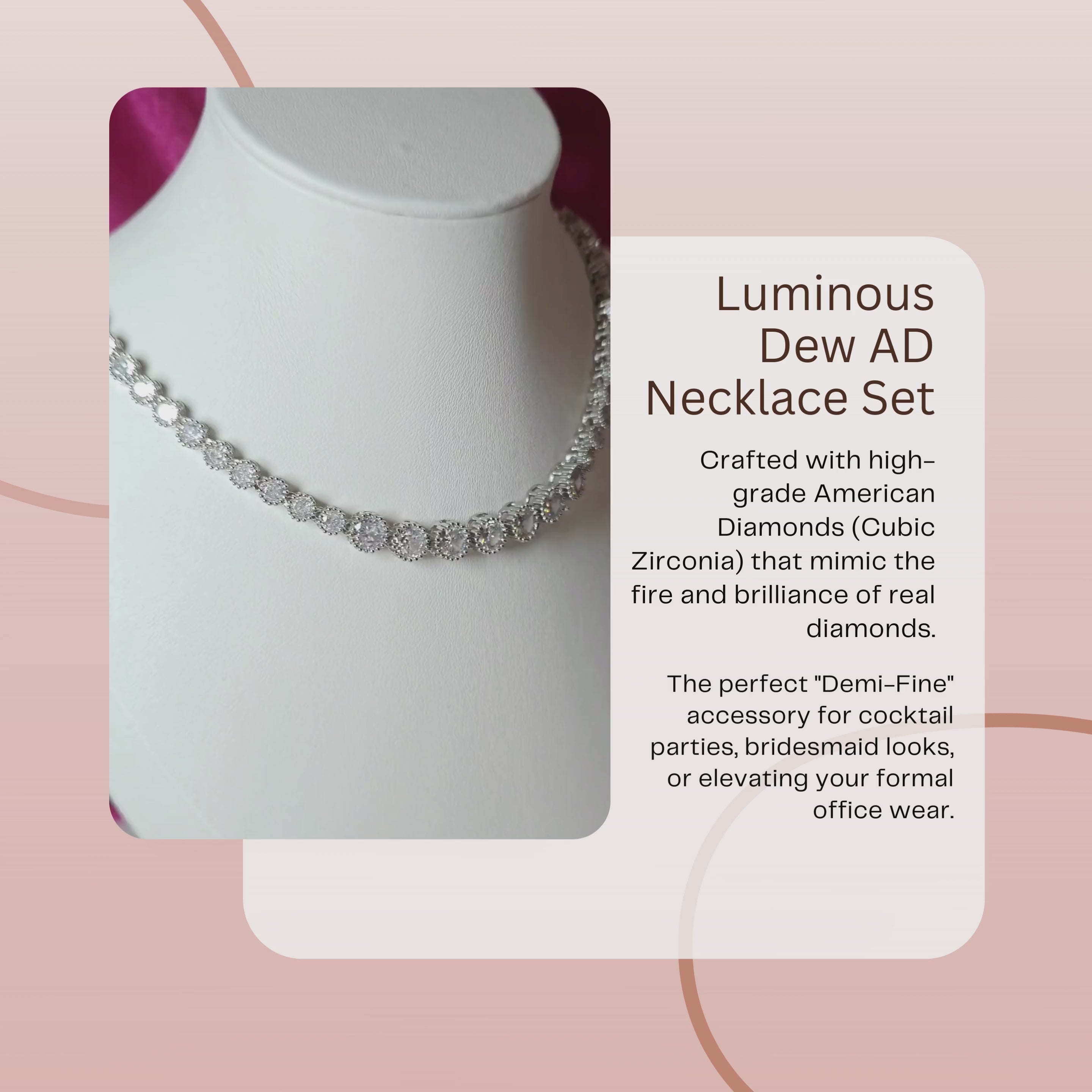 Luminous Dew AD Necklace Set